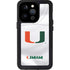 University of Miami White Jersey iPhone 15 Pro Waterproof Case